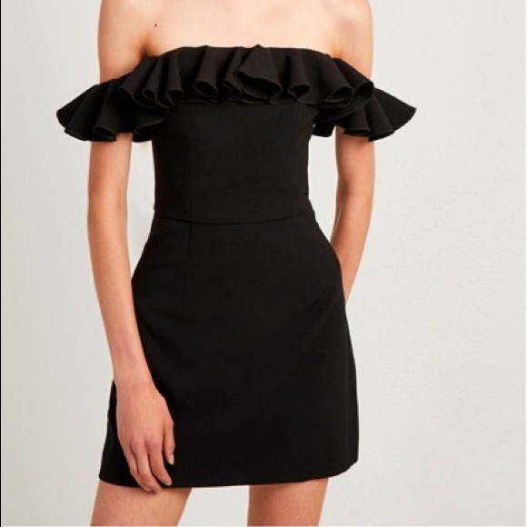 French Connection Dresses & Skirts - Whisper Light Off the Shoulder Ruffle Minidress